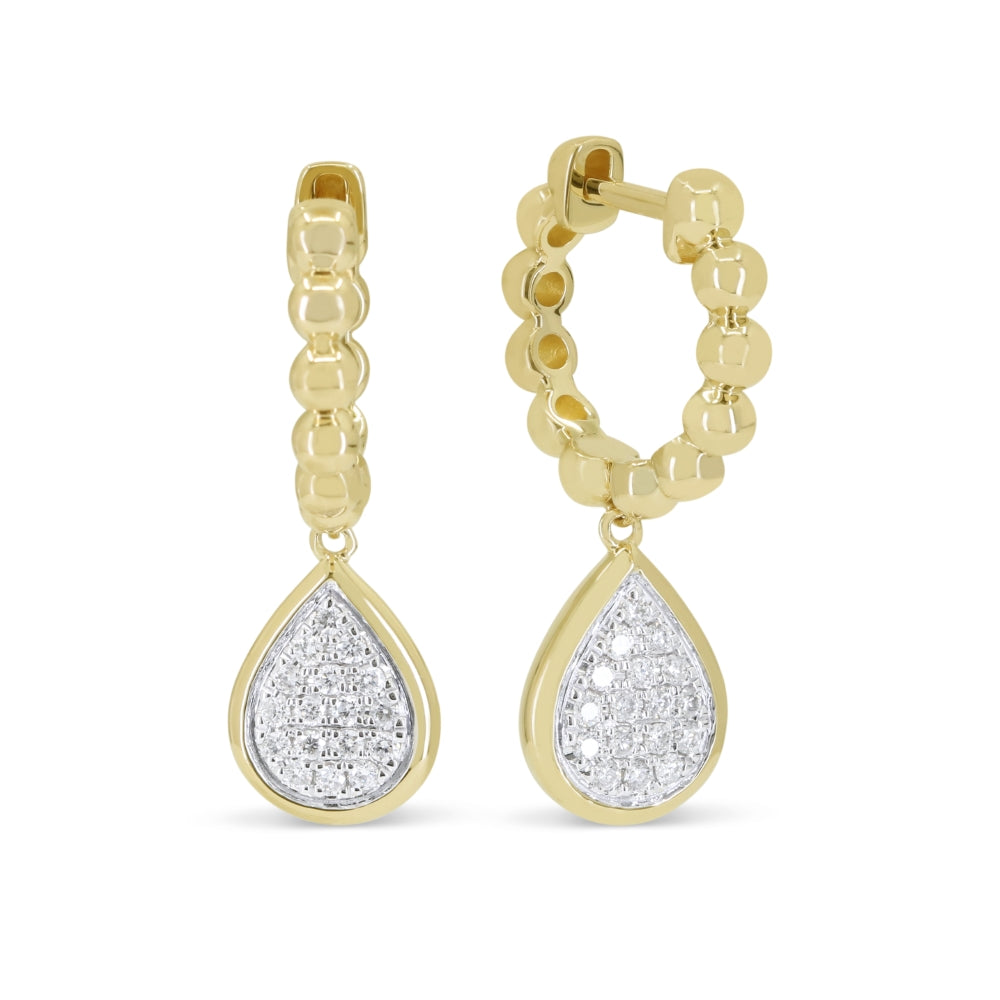 Madison L 14K Yellow Gold Diamond Drop Earrings - style E1904Y