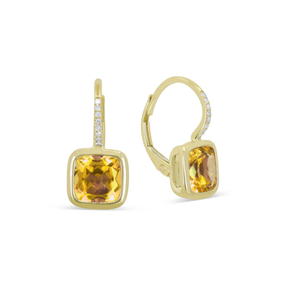 Madison L 14K Yellow Gold Citrine Drop Earrings - style E1907CTY