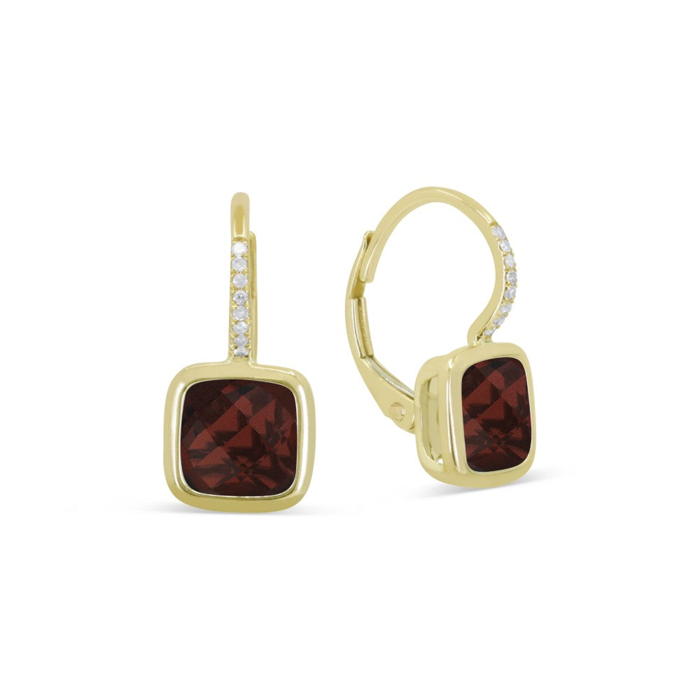 Madison L 14K Yellow Gold Garnet Drop Earrings - style E1907GAY