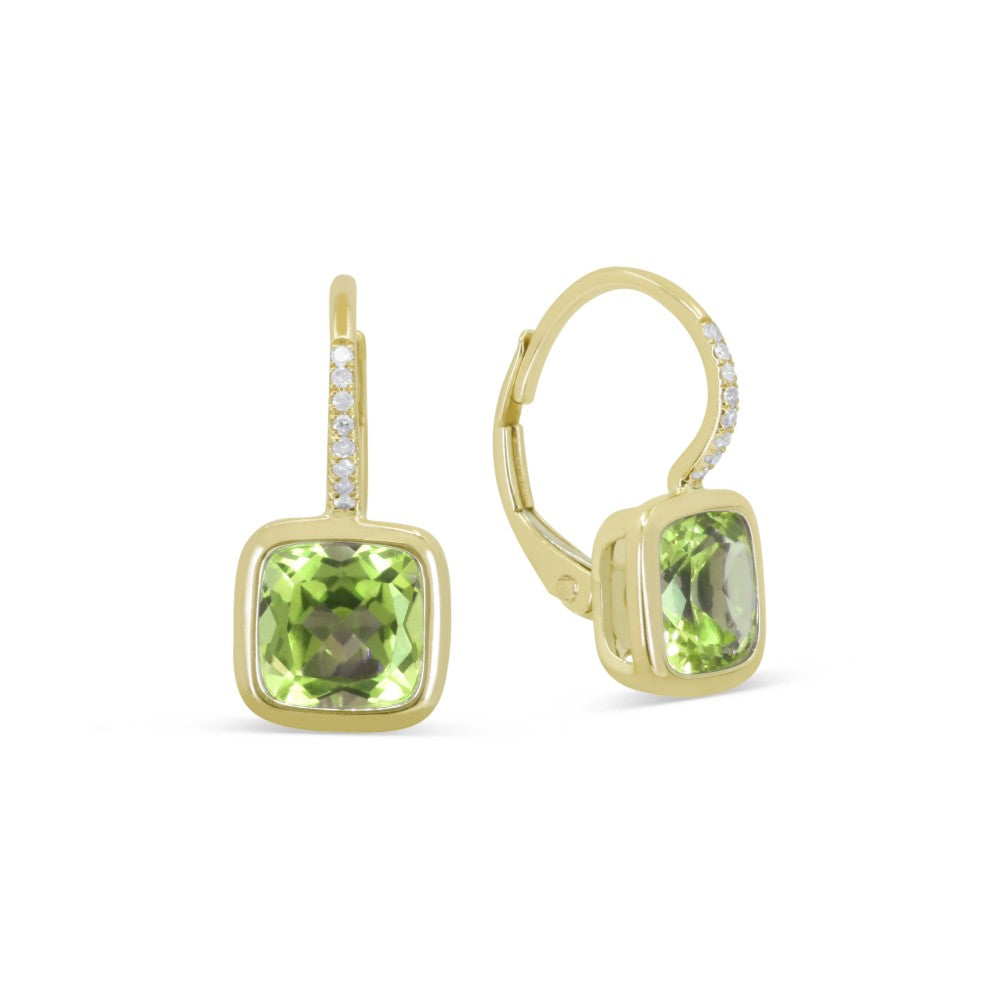 Madison L 14K Yellow Gold Peridot Drop Earrings - style E1907PRY