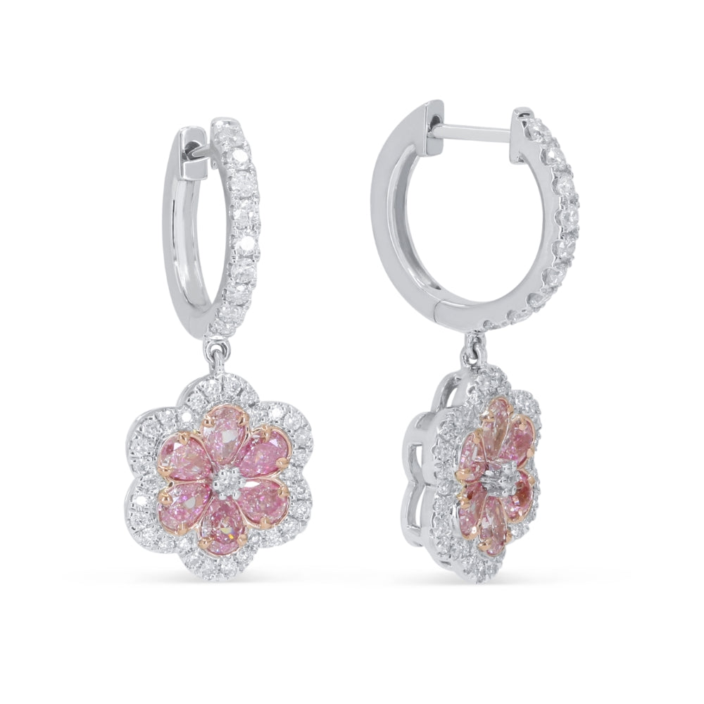 Madison L 14K White Gold Fancy Pink Diamond Drop Earrings - style E1925PDW