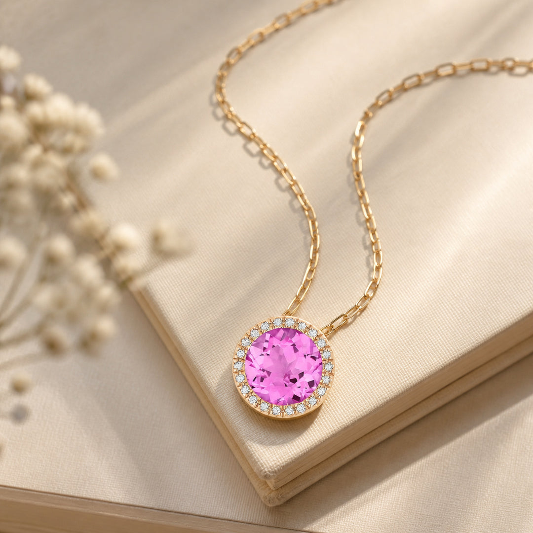 N1041 - 14K Gold Round Pendant
