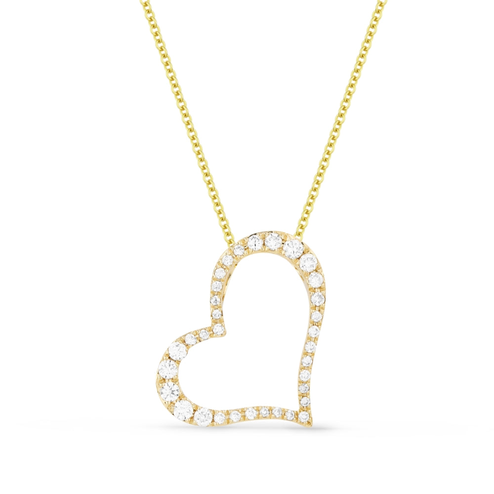 Madison L 14K Yellow Gold Diamond Heart Pendant - style N1042Y