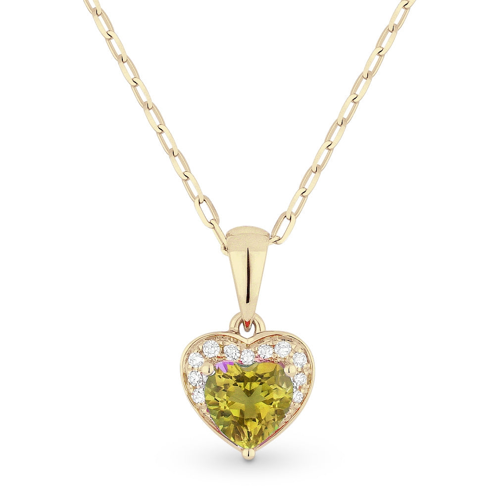 Madison L 14K Yellow Gold Citrine Heart Pendant - style N1043CTY