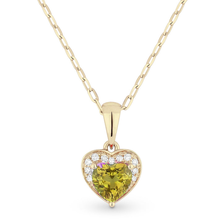 Madison L 14K Yellow Gold Citrine Heart Pendant - style N1043CTY