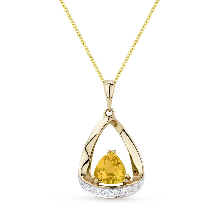Madison L 14K Yellow Gold Citrine Pear Pendant - style N1045CTY
