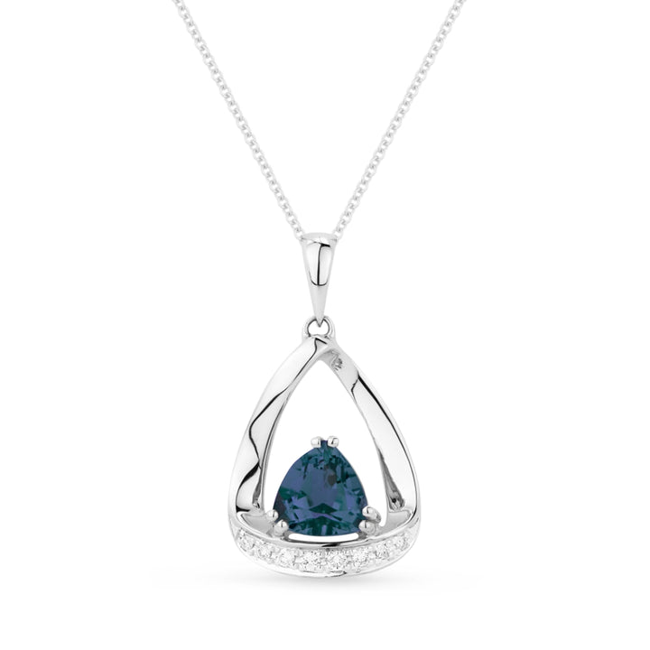 Madison L 14K White Gold London Blue Topaz Pear Pendant - style N1045LBTW