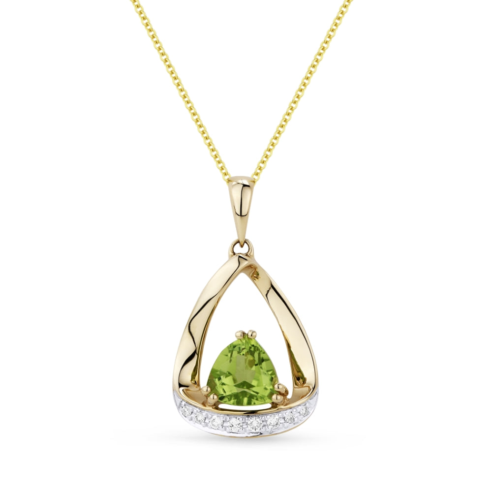 Madison L 14K Yellow Gold Peridot Pear Pendant - style N1045PRY