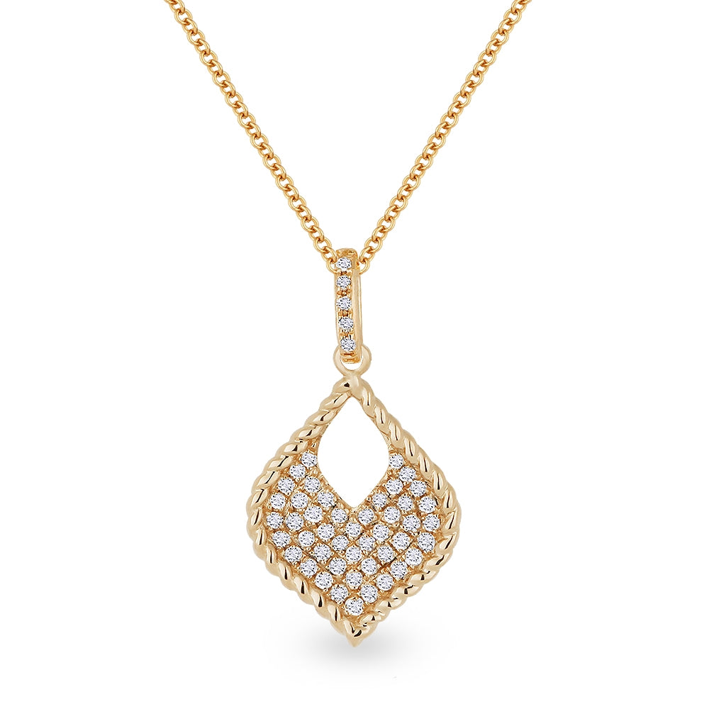 Madison L 14K Rose Gold Diamond Marquise Pendant - style N1048P