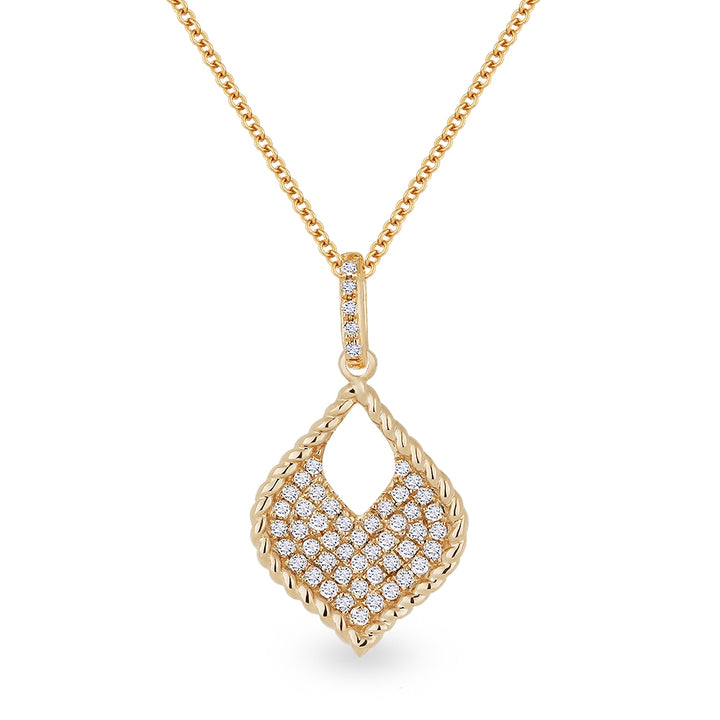 Madison L 14K Rose Gold Diamond Marquise Pendant - style N1048P