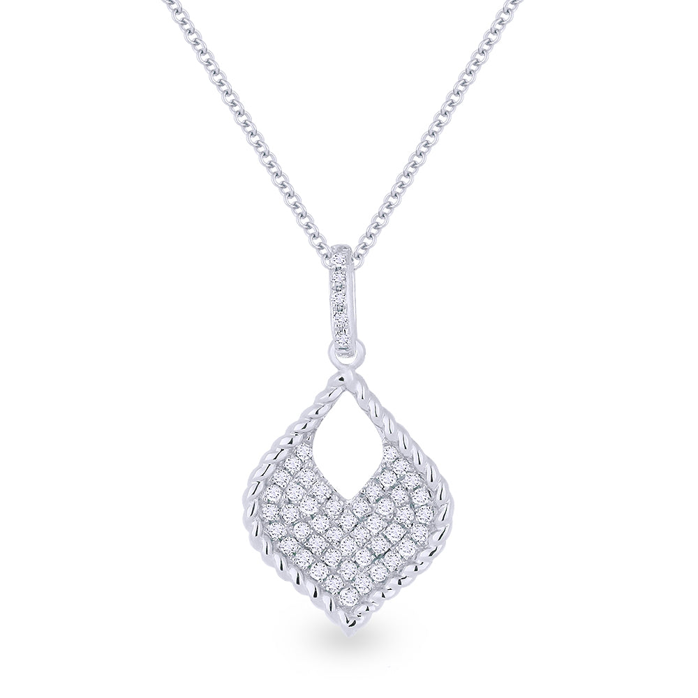 Madison L 14K White Gold Diamond Marquise Pendant - style N1048W