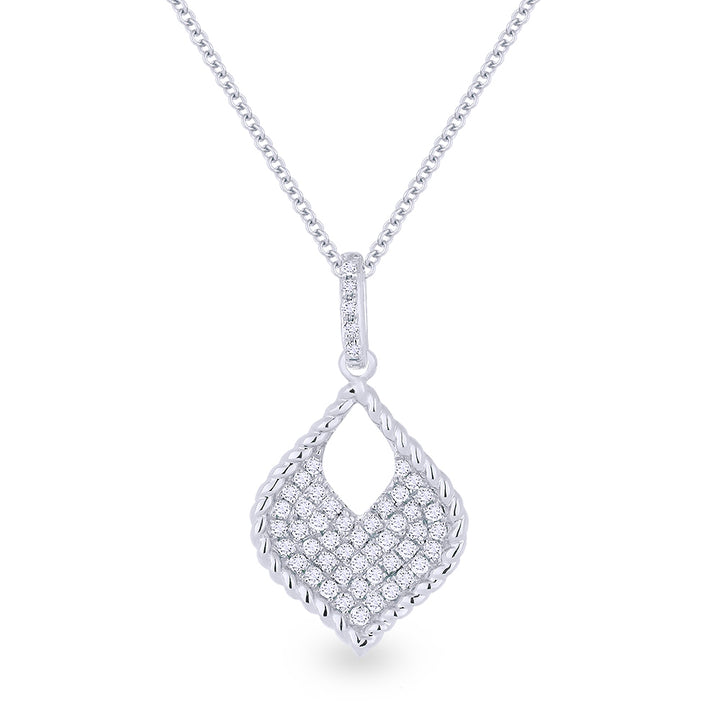 Madison L 14K White Gold Diamond Marquise Pendant - style N1048W
