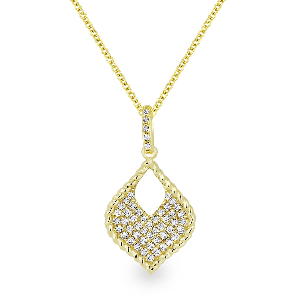 Madison L 14K Yellow Gold Diamond Marquise Pendant - style N1048Y