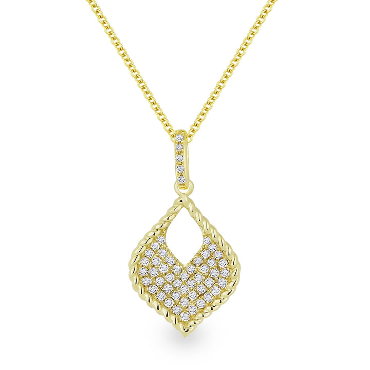 Madison L 14K Yellow Gold Diamond Marquise Pendant - style N1048Y