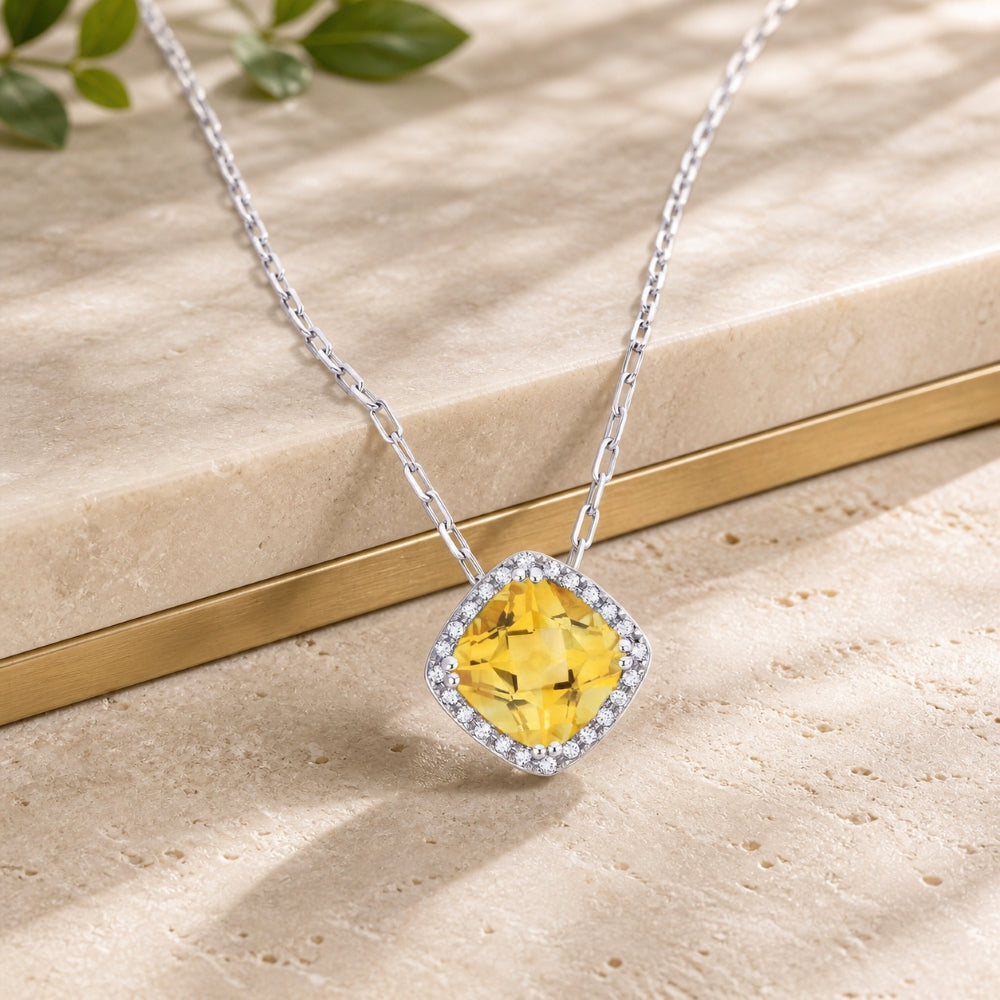N1060 - 14K Gold Cushion Pendant