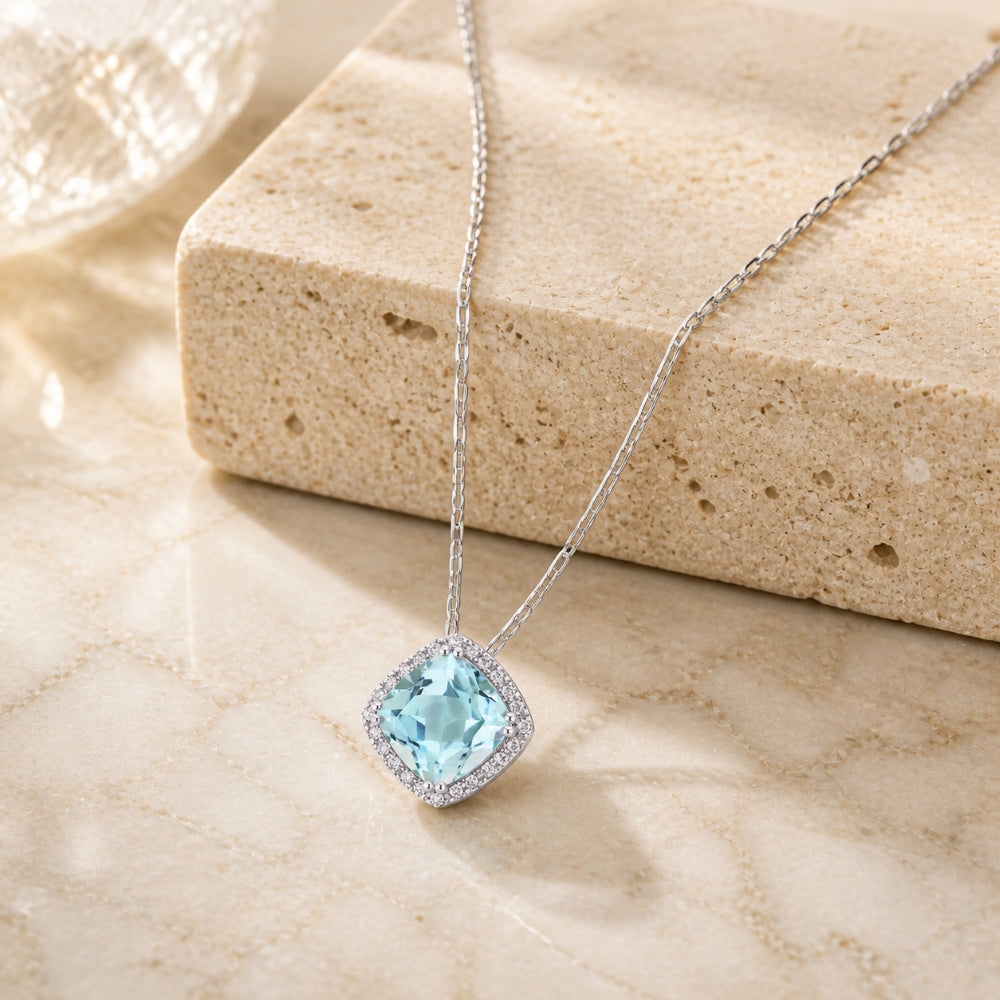 N1060 - 14K Gold Cushion Pendant