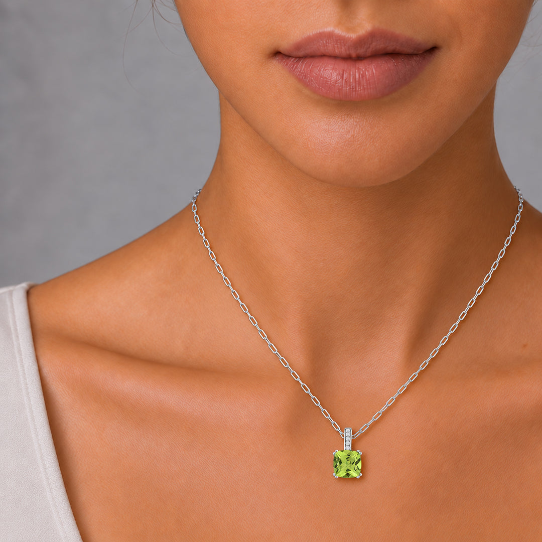 N1070 - 14K Gold Cushion Pendant
