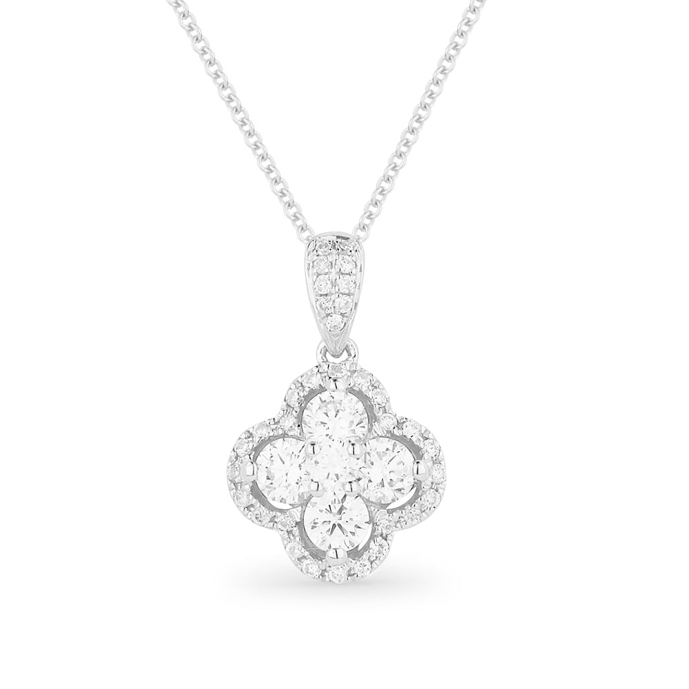 Madison L 14K White Gold Diamond Cluster Pendant - style N1081W