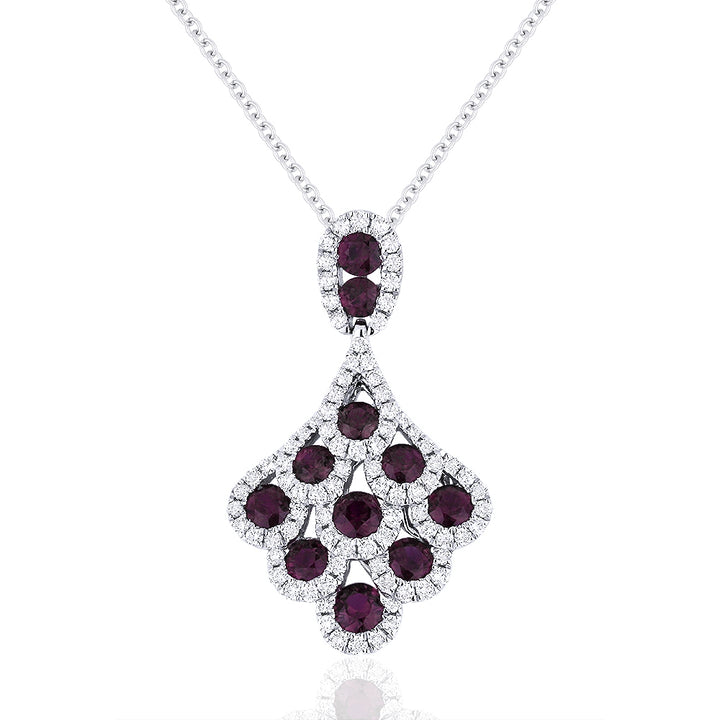 Madison L 18K White Gold Ruby Cocktail Pendant - style N1094RUW