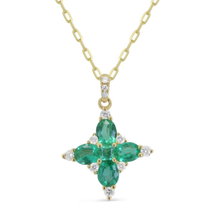 Madison L 14K Yellow Gold Tsavorite Flower Pendant - style N1262GGY