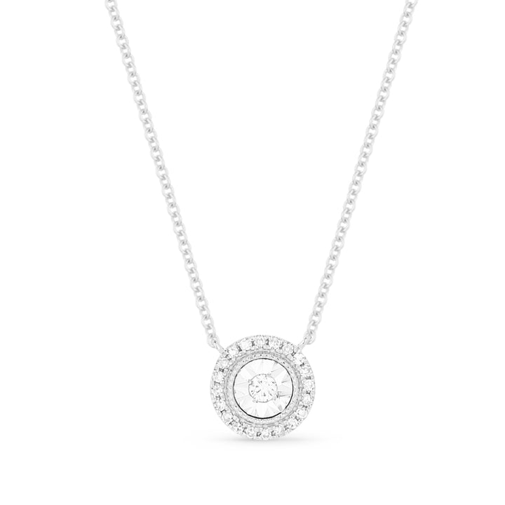 Madison L 14K White Gold Diamond Illusion Setting Pendant - style N1283W