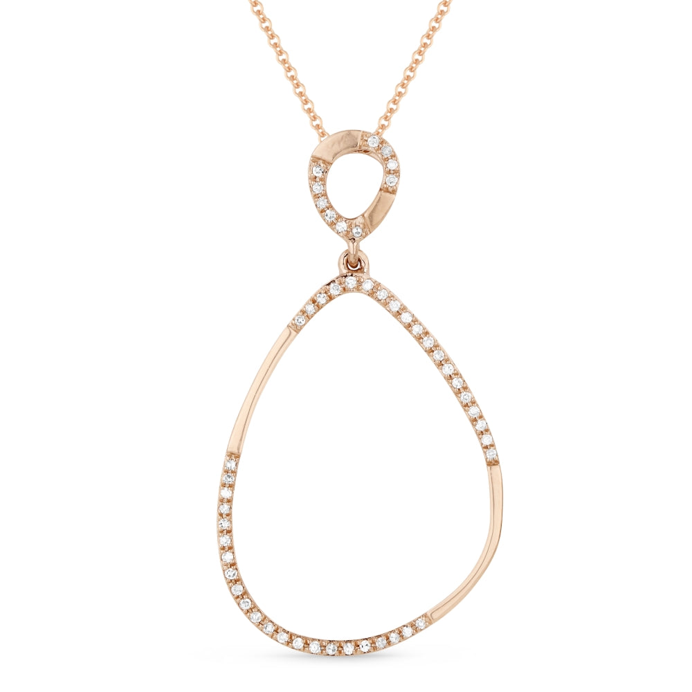 Madison L 14K Rose Gold Diamond Pear Pendant - style N1368P