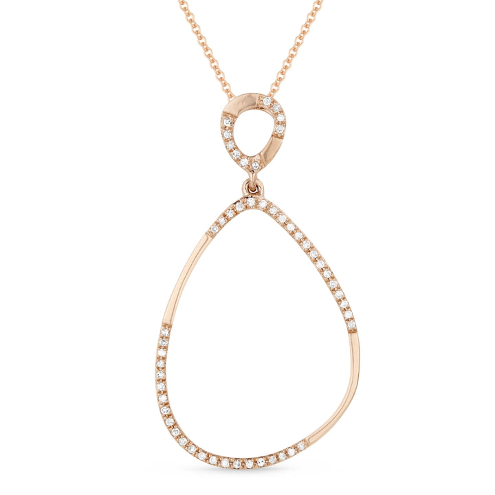 Madison L 14K Rose Gold Diamond Pear Pendant - style N1368P