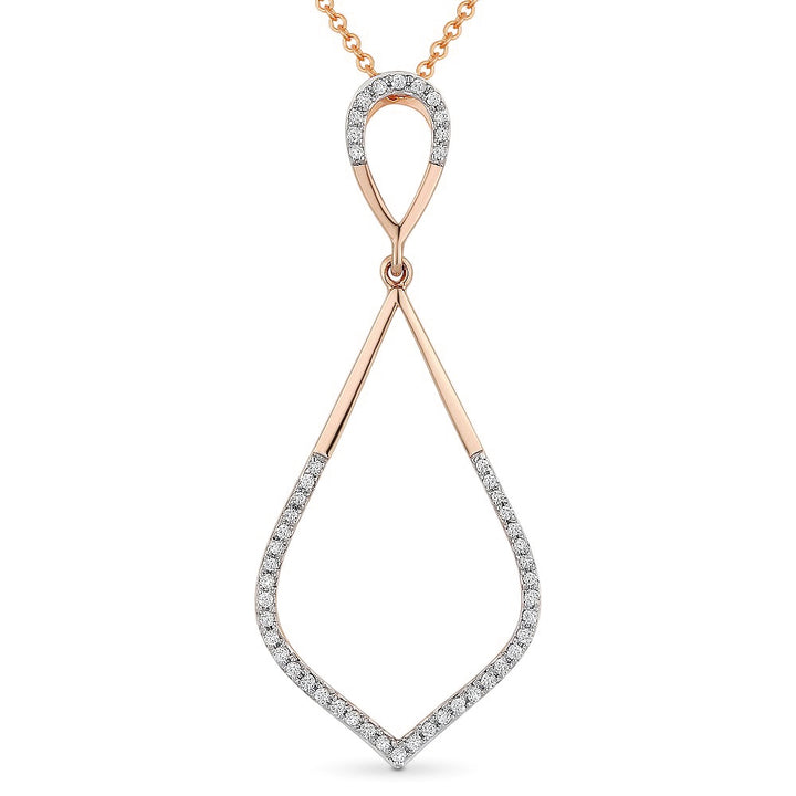 Madison L 14K Rose Gold Diamond Marquise Pendant - style N1369P
