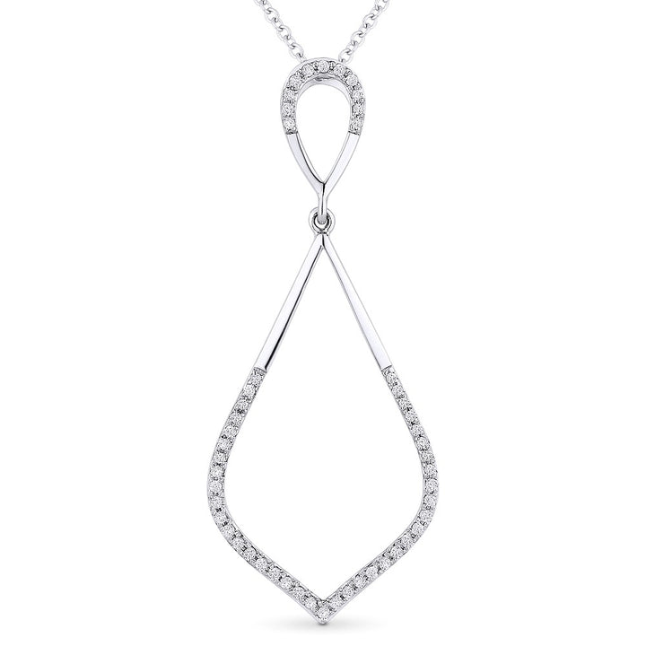 Madison L 14K White Gold Diamond Marquise Pendant - style N1369W