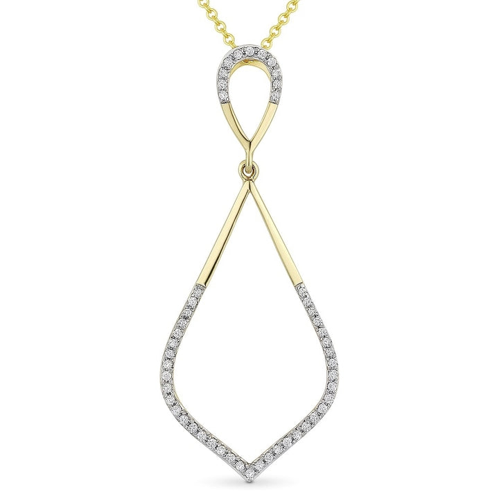 Madison L 14K Yellow Gold Diamond Marquise Pendant - style N1369Y