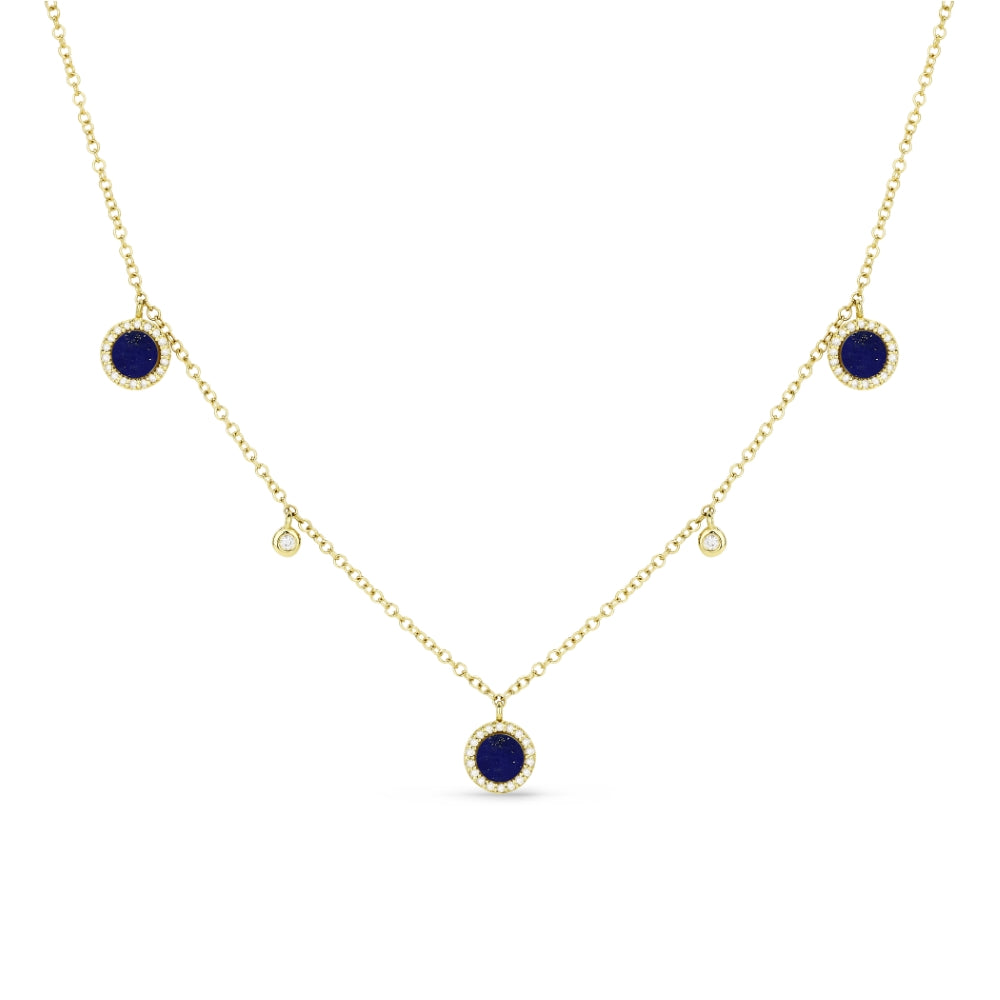 Madison L 14K Yellow Gold Lapis Lazuli Cocktail Necklace - style N1378LAPY