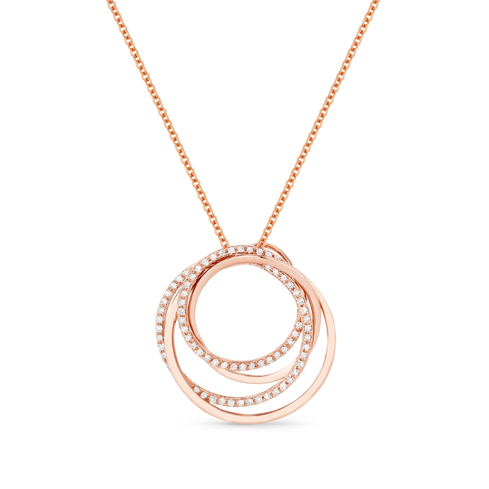 Madison L 14K Two Tone Gold Diamond Round Pendant - style N1425P
