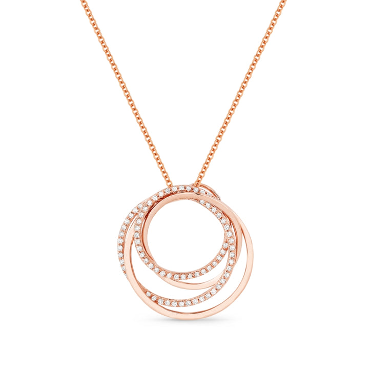 Madison L 14K Two Tone Gold Diamond Round Pendant - style N1425P