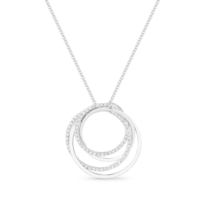 Madison L 14K White Gold Diamond Round Pendant - style N1425W