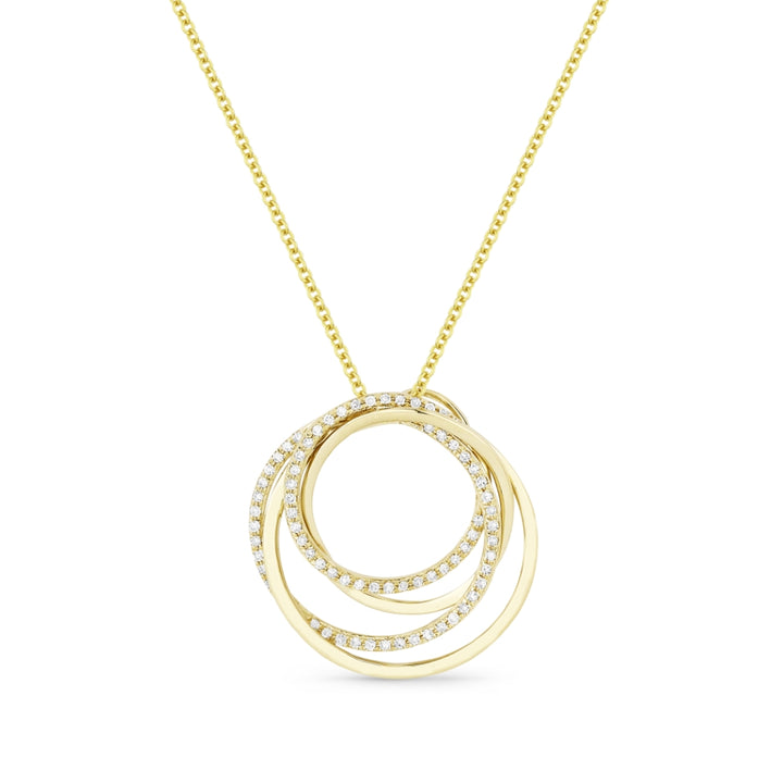 Madison L 14K Yellow Gold Diamond Round Pendant - style N1425Y
