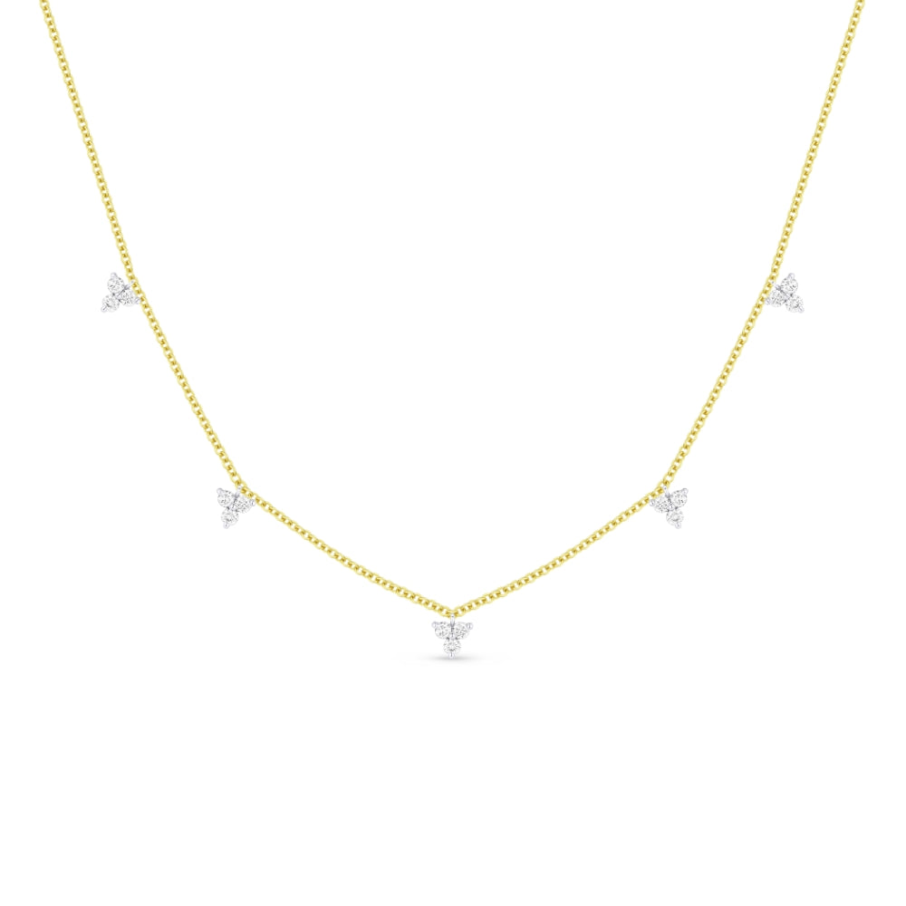 Madison L 14K Yellow Gold Diamond Cocktail Necklace - style N1441Y