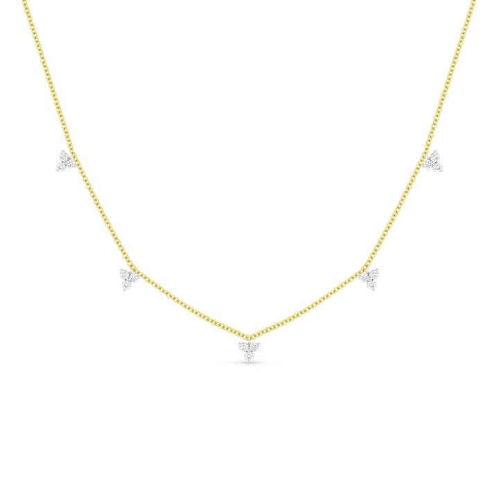 Madison L 14K Yellow Gold Diamond Cocktail Necklace - style N1441Y