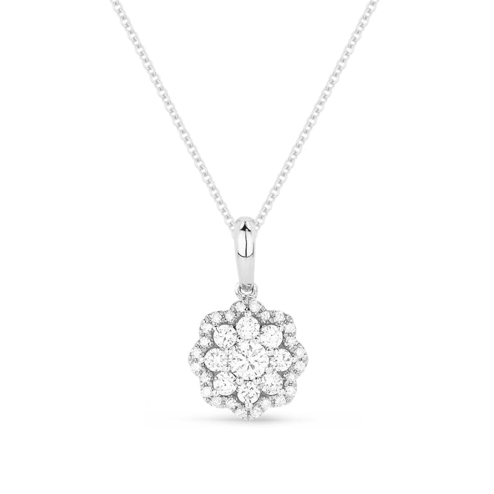 Madison L 14K White Gold Diamond Cluster Pendant - style N1473W