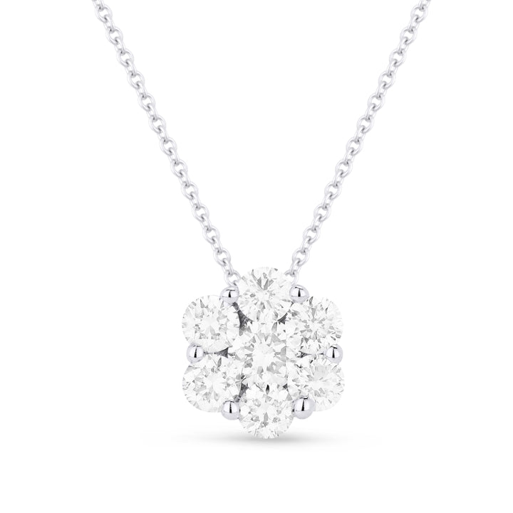 Madison L 14K White Gold Diamond Cluster Pendant - style N1478W