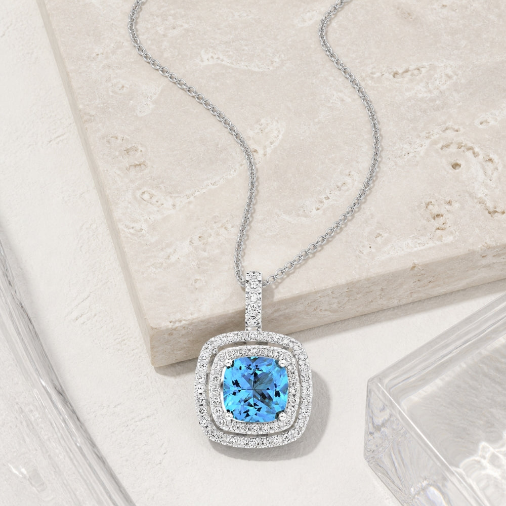 N1499 - 14K Gold Cushion Pendant