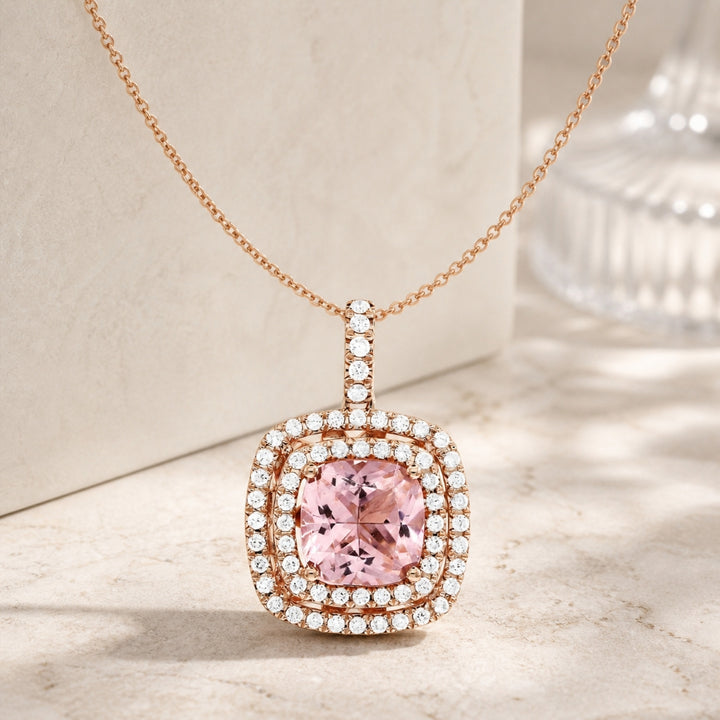 N1499 - 14K Gold Cushion Pendant