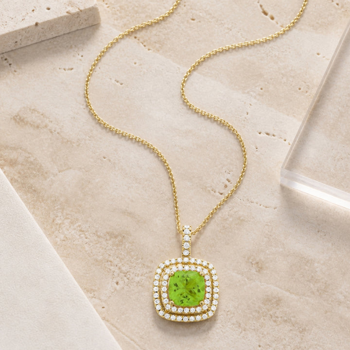 N1499 - 14K Gold Cushion Pendant