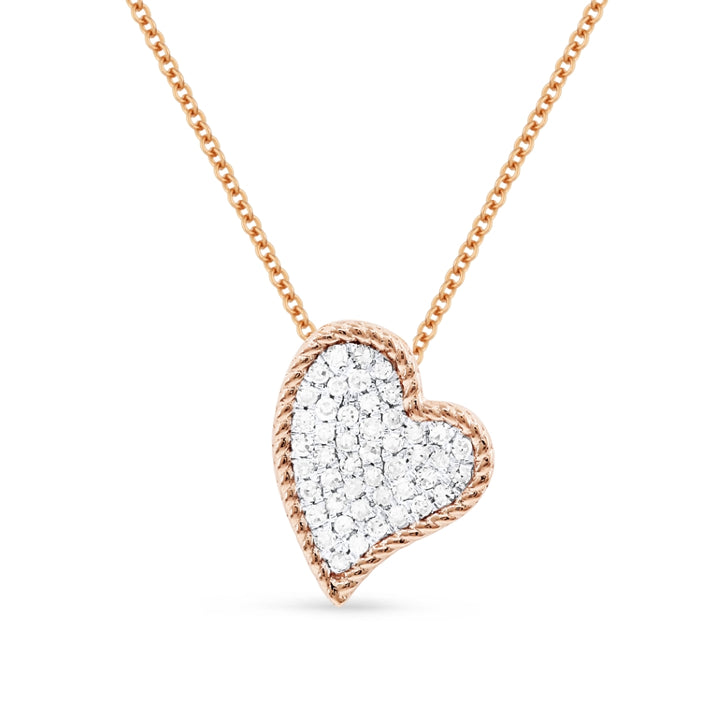Madison L 14K Rose Gold Diamond Heart Pendant - style N1505P