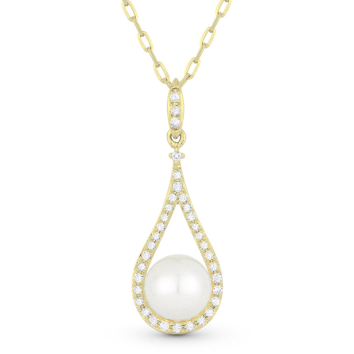 Madison L 14K Yellow Gold Pearl Pear Pendant - style N1558PEY