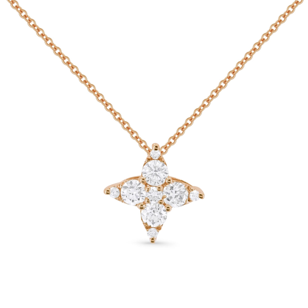Madison L 14K Rose Gold Diamond Star Pendant - style N1566P