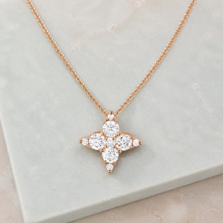 N1566 - 14K Gold Diamond Star Pendant