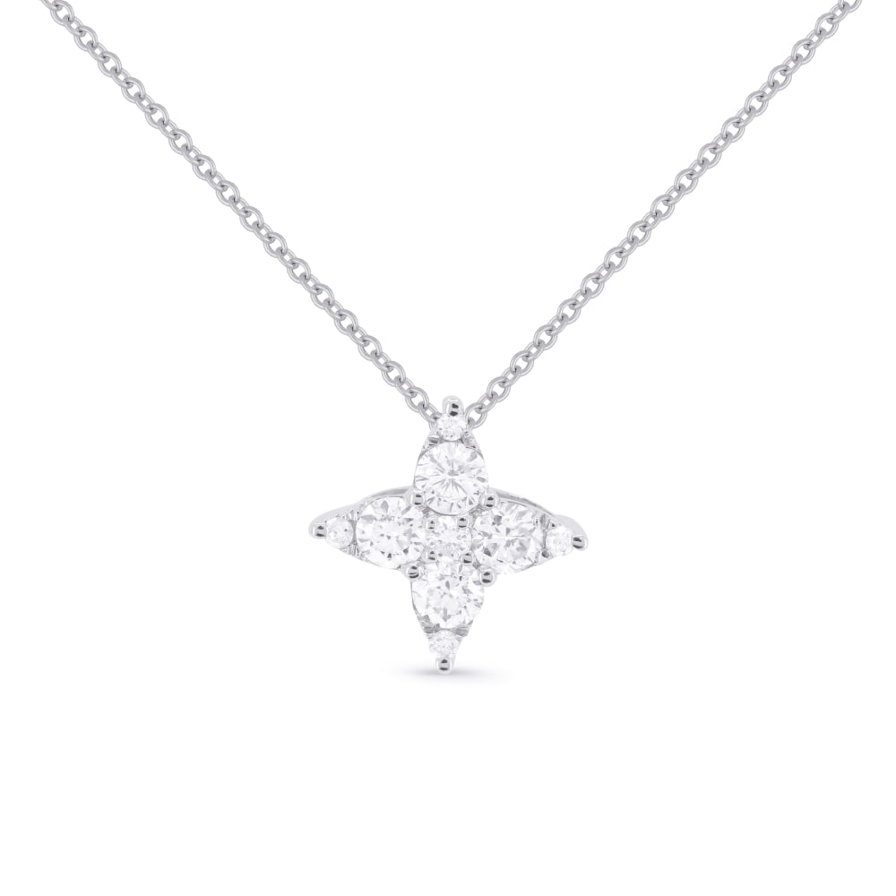 Madison L 14K White Gold Diamond Star Pendant - style N1566W