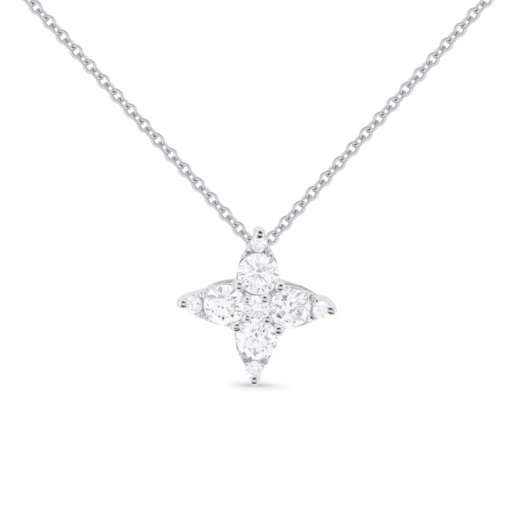 Madison L 14K White Gold Diamond Star Pendant - style N1566W