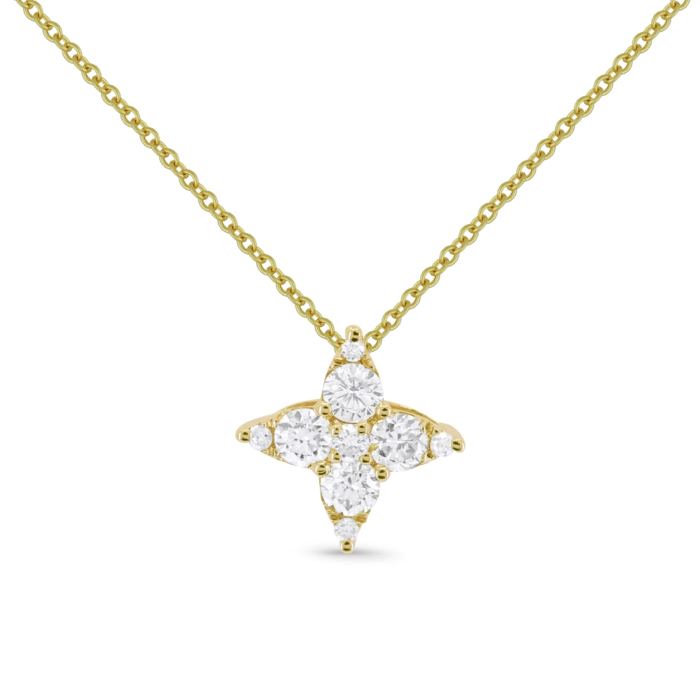 Madison L 14K Yellow Gold Diamond Star Pendant - style N1566Y
