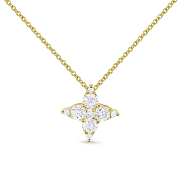 Madison L 14K Yellow Gold Diamond Star Pendant - style N1566Y